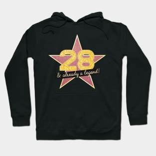 28th Birthday Gifts - 28 Years old & Already a Legend Hoodie